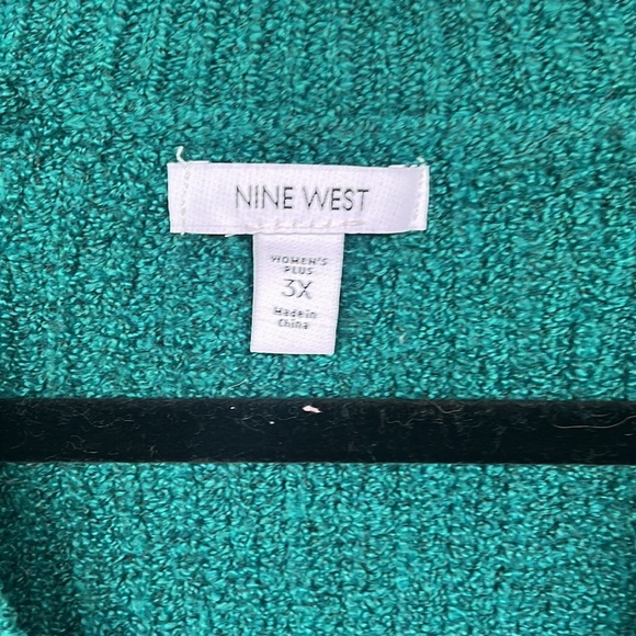 NWT Nine West Green Knit Sweater Size 3X - Picture 3 of 4
